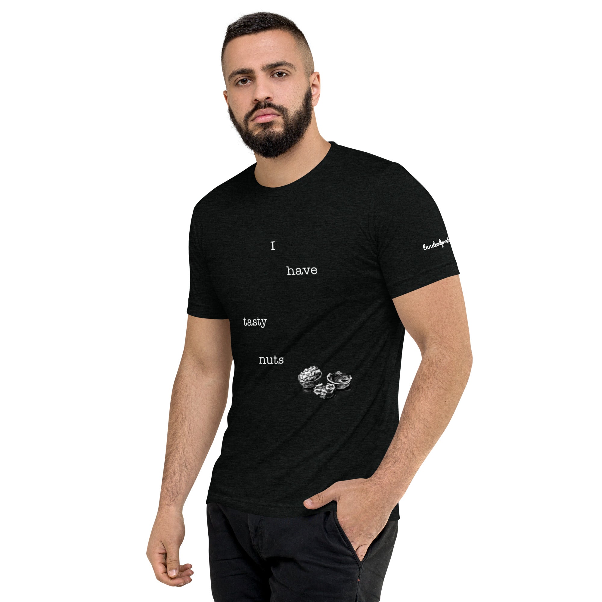 "I have tasty nuts" (Short sleeve black t-shirt)