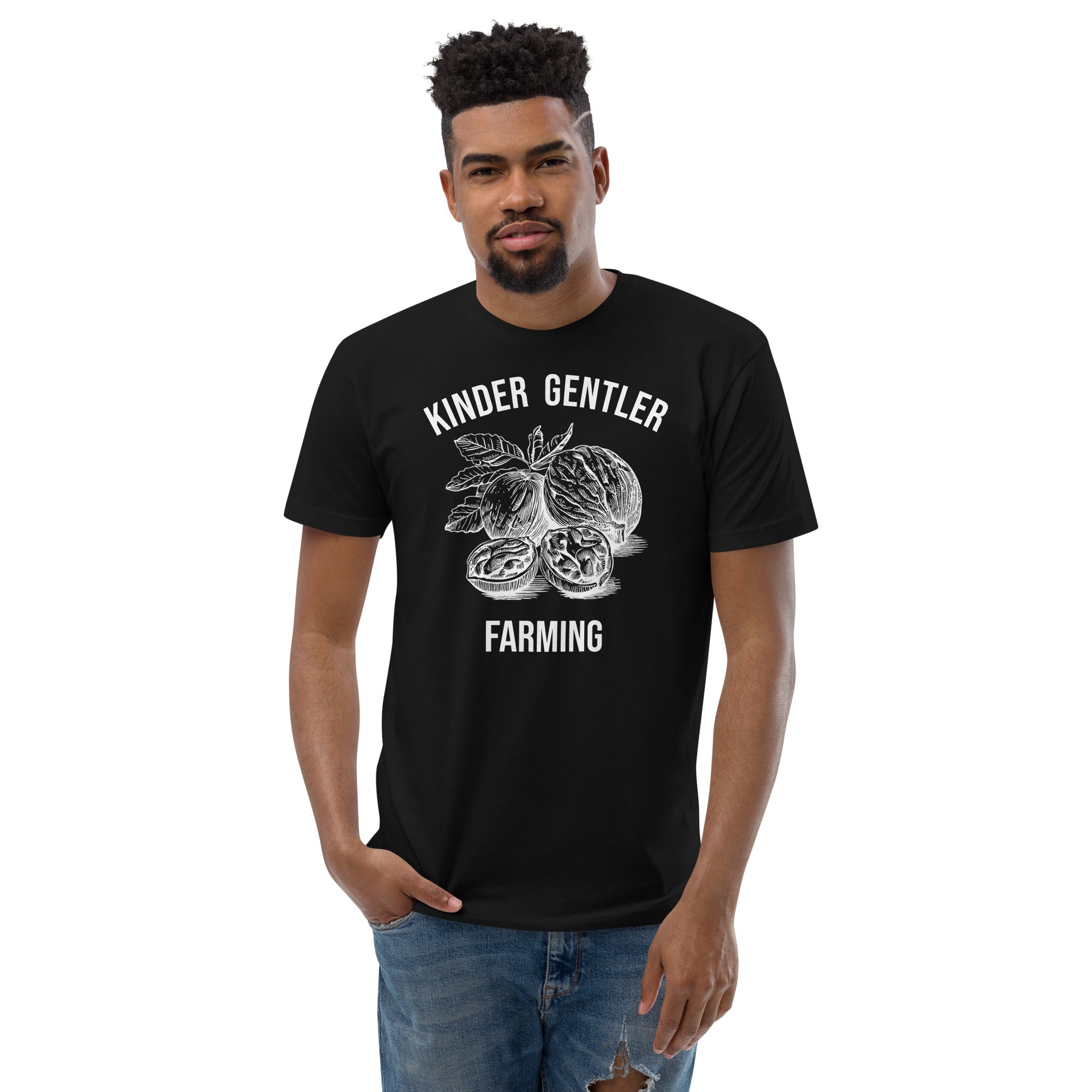 Kinder, gentler farming (short sleeve T-shirt)